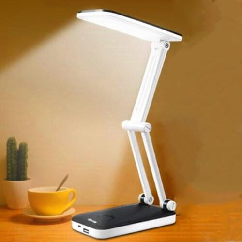 USB Rechargeable Lithium Pool Folding Table Lamp with Power Bank Function Student Dormitory Reading Eye Protection Night Light