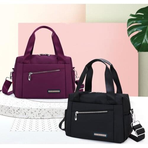 New Portable Oxford Messenger Bag Contracted Joker Leisure Travel Handbag For Women Zippers Preppy Style Shoulder Bag