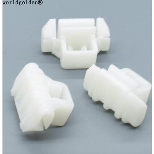 Worldgolden 100pcs auto plastic fasteners Door Shield Moulding Clip for Mercedes-Benz 124 & 201