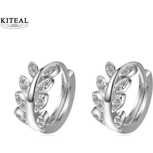 KITEAL Wholesale 2019 new silver color Perfume women clip earrings Leaves women earing fine fashion jewelry