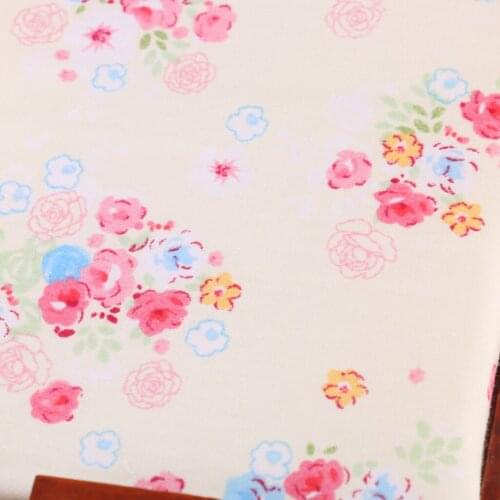 1:12 Dollhouse Miniature Flowers Print Wooden Double Bed for Bedroom Decor