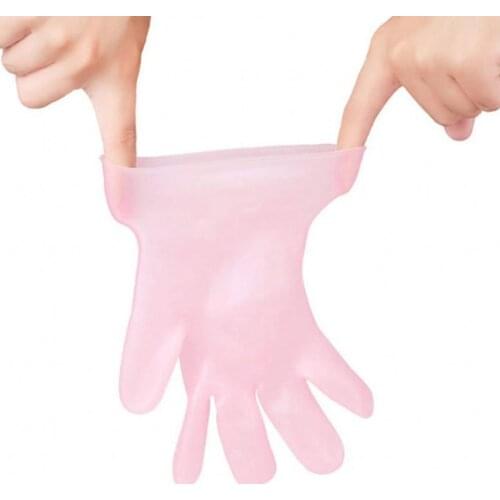 1 Pair Spa Gloves Silicone Hand Care Socks Gloves Moisturizing Exfoliating and Preventing Hand Skin Anti Cracking Spa Home Use