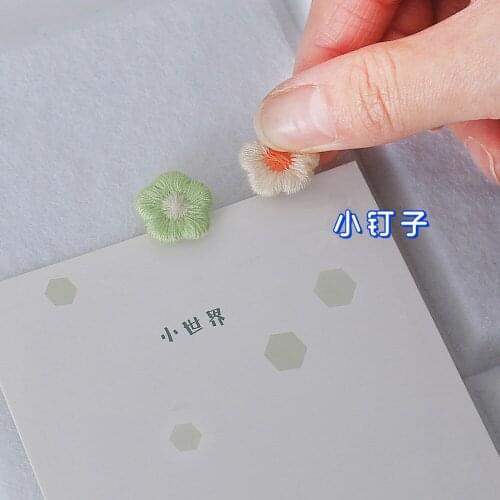 10pcs European rabbit new ins style fresh creative student stationery embroidery DIY flower thumbtack