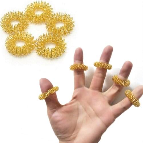 10pcs Hot Sale Finger Massage Ring Acupuncture Ring Health Care Body Massager Relax Hand Massage Finger lose Weight