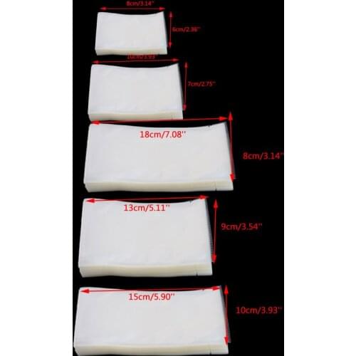 100Pcs Food Vacuum Bag Storage Sealer Space Packing Commercial Food Saver 5 Size
