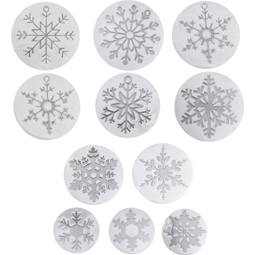 11 Pcs Snowflake Resin Ornament Molds,Resin Mold Ornament For DIY Crafts,Necklace Earrings Pendants,Keychain