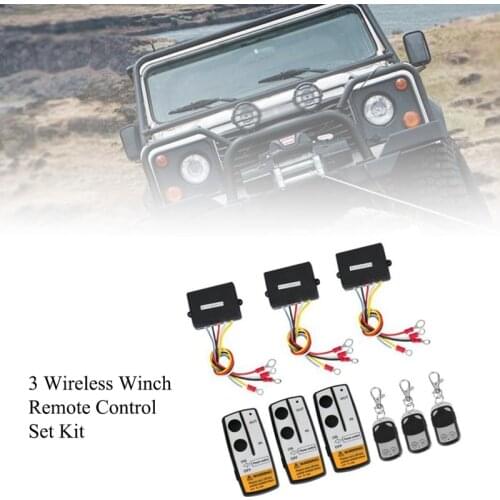 12V 50Ft Wireless Winch Remote Control Set Kit Switch Handset for Jeep Truck SUV ATV