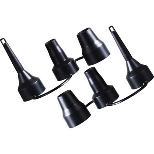 2 Sets 3 Sizes Nozzle Pump Nozzle Head Air Inflator Adaptor Replacement Nozzles Black