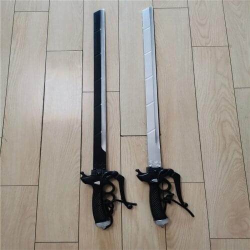 2 Style Cosplay Anime Attack On Titan Mikasa Double Knife Ackerman Sword Prop Role Playing RivaMika LeviMika 95cm PU Weapon Prop