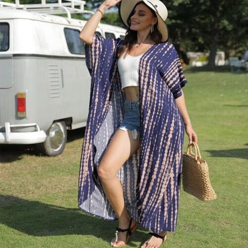 Beach Cover up Over size Kimono Kaftan Beachwear Cotton Tunic for Beach Pareo Swimsuit Cover up Sarong Bathing Suit Cover-ups