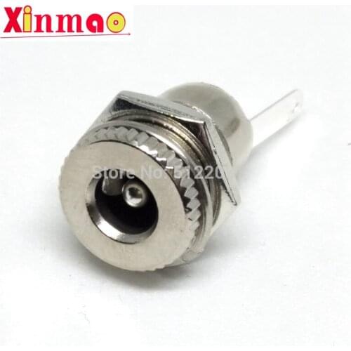 5PCS/LOT DC099 5.5 x 2.1mm 5.5 x 2.5mm DC Power Jack Socket Female Panel Mount Connector DC-099 5.5*2.1 5.5*2.5 mm Open Hole 11M