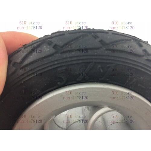 5X1 Pneumatic Tire With Inner Tube Electric Vehicle 5x1 tires Wheel Metal Hub 5 Inch Pneumatic Wheel Gocart Caster
