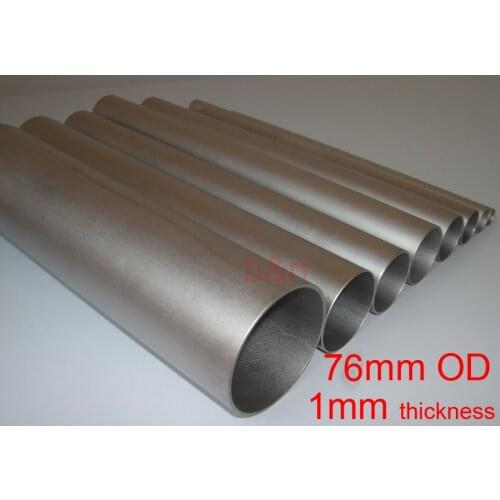 76mm OD 74mm ID 76*1*500 GR2 titanium tube TA2 titanium alloy pipe anti-corrosion auto vent pipe Thin-wall Ti tubing