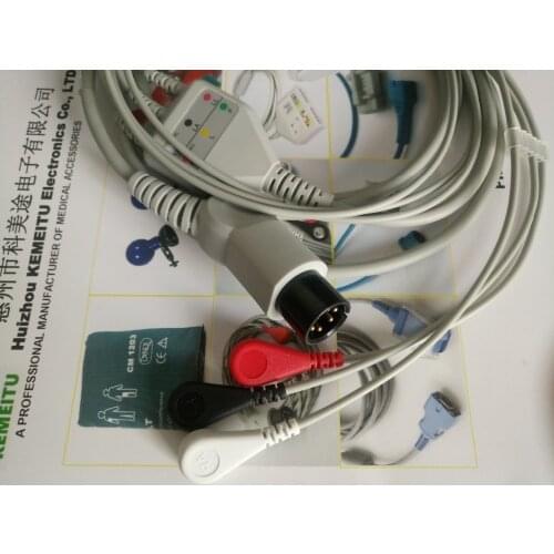 Free Shipping kmtkeramed for MINDRAY MEK COMEN,WELCH ALLYN,GOLDWAY,SPACELABS,PRO1000Biolight One-Piece Series Patient Cable