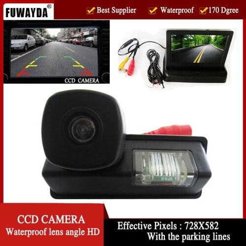 FUWAYDA Color Car Rear View Camera for Nissan Maxima Cefiro Teana Paladin Tiida Sylphy ,with 4.3 Inch foldable LCD TFT Monitor