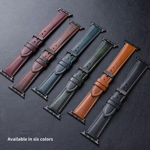 Leather strap For apple watch band 38mm 40mm iwatch band 44mm 42mm watchband bracelet correa apple watch 6 se 5 4 3 accessories