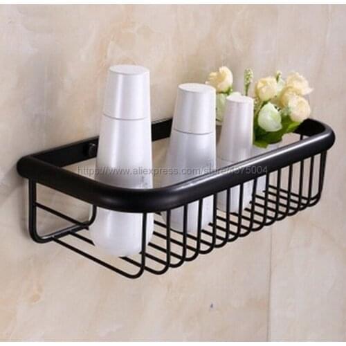 11.7" (300mm) Oil Rubbed Bronze Finish Modern Bathroom Accessories / Wall Mounted Soap and Sponge Shower Storage Basket Nba065