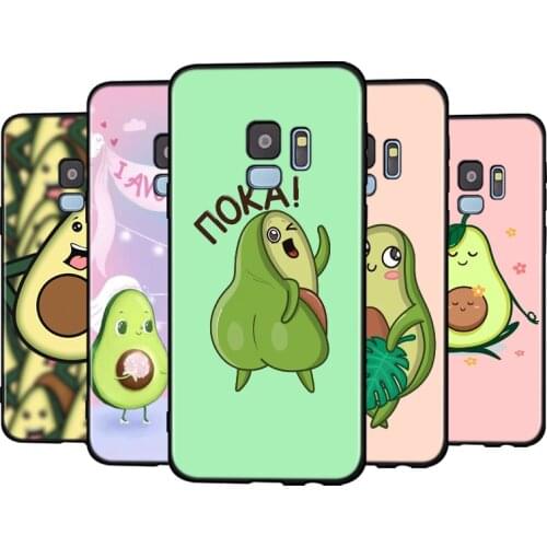Cute Cartoon Avocado Silicone Case For Samsung Galaxy A9 A8 A7 A6 A6S A8S Plus A5 A3 Star 2018 2017 2016 Phone Case