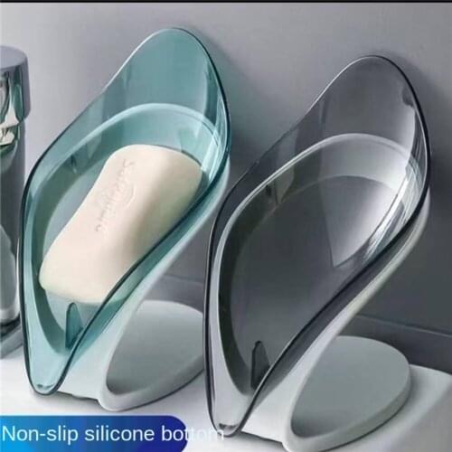Nordic Style Soap Box Leaf-Shaped Box Water Drain Soap Holder Box Bathroom Shower Plate Tray Bathroom Supplies Bathroom Gadgets