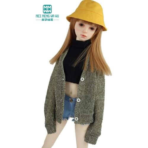 BJD Doll clothes 58-60CM 1/3 Fashion Girls SD Dolls toys Ball Jointed Doll Fashion wool cardigan, hot pants, short skirt