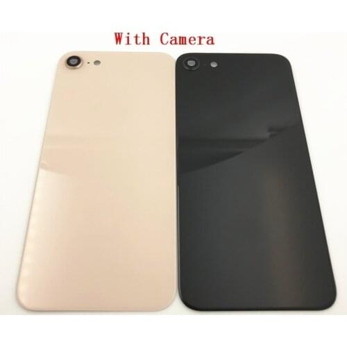 Original For iPhone 8 2017 Back Battery Cover Rear Glass Housing Case With Camera frame Lens+Logo