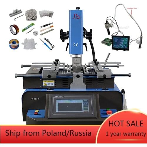 Bga Rework Machine 4800W HR560 Soldering Station Touch Screen Control Rework with Laser System Brush Scraper Glove Wick Tweezers