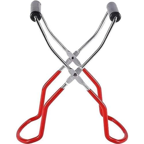 Canning Jar Lifter With Grip Handle Steel Can Tongs Anti-Clip Heat Jar Bottle Kitchen Holder Resistance Tool Clip Y9B7