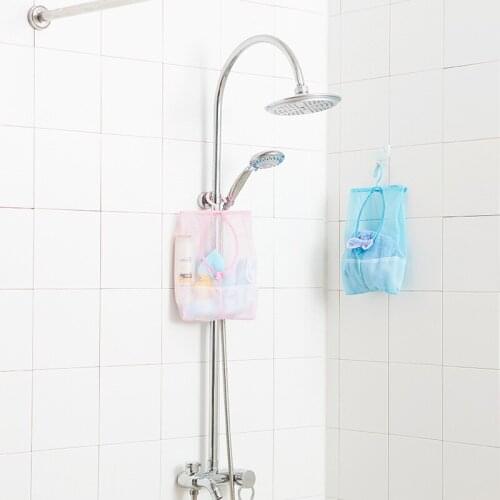 Novel Hanging clothes debris storage nets kitchen bathroom cosmetics washing storage bag net bag transparent hanging bag AB153