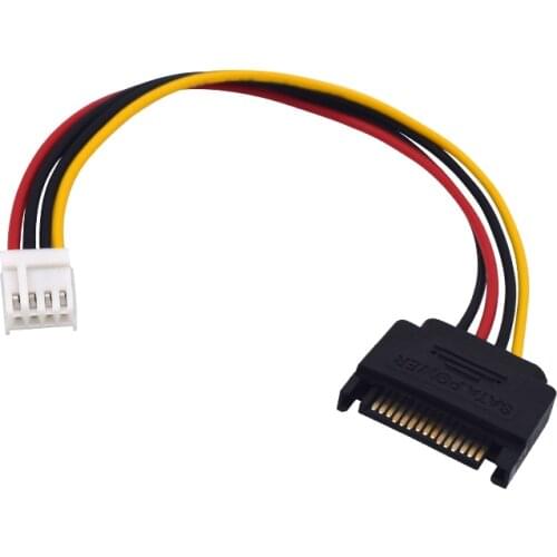 SATA 15Pin Male to 4Pin Female FDD floppy adapter hard drive power cables 18cm computer power extension cord
