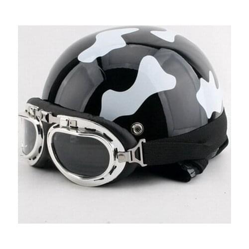 New Summer motorcycle helmet half face electric bicycle motorbike helmets with scarf and goggles of ABS FREE SIZE