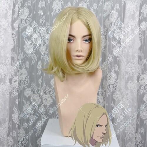 Anime Fairy gone Wolfran Short Hair Cosplay synthetic Halloween Wigs + Wig Cap