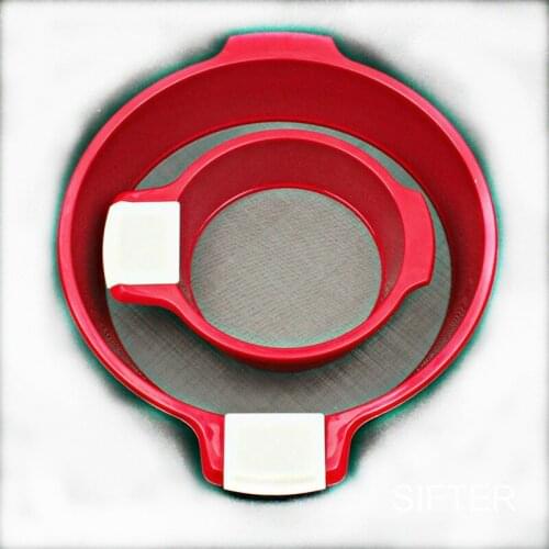 Stainless Steel Mesh Hand-Held Filter Flour Powdered Sugar Thicken Colander ABS Home Kitchen Cake Sieve Baking Tool