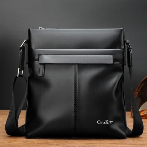 New Design Mens Shoulder Bag Casual Crossbody Bag Male Messenger Bag Soft Handbag Travel Bag for Man