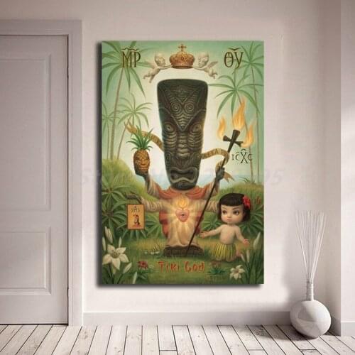 Tiki God By Mark Ryden Childish Strange Dark World Canvas Posters Prints Wall Art Painting Decorative Picture Modern Home Decor