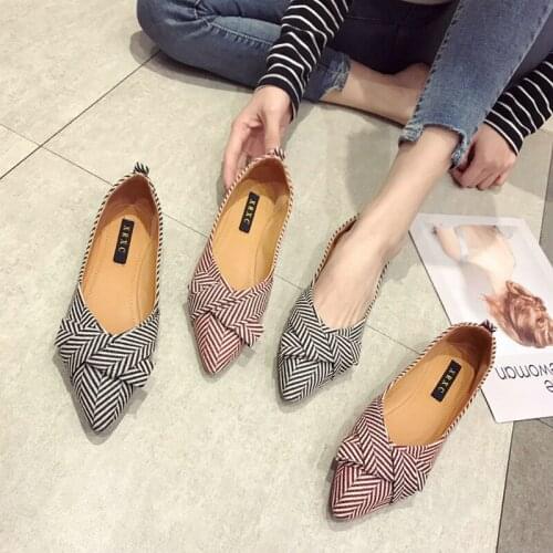 Fashion Flats for Women Shoes 2021 Spring Summer Boat Shoes Pointed toe Casual Slip-on Shoes Elegant Ladies Footwea