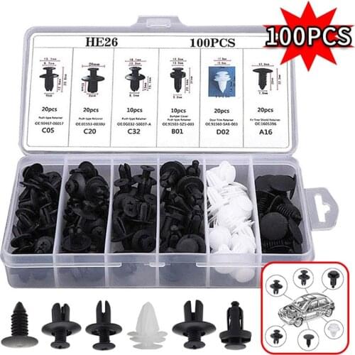 Universal Mixed Auto Fastener Car Bumper Clips for audi a4 megane 3 tucson renault clio 2 alfa romeo 159 audi megane 2