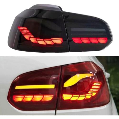 DNO LED Taillight For Volkswagen Vw Golf 6 2009-2013 MK6 R2 Rear Running Lamp Brake Reverse Dynamic Turn Signal Car Tail Light