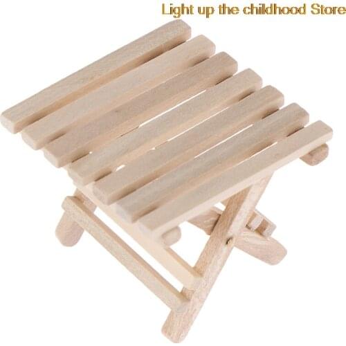 1:12 DIY Miniature Furniture beach folding table for kids toys For Mini Doll House Miniatures Furniture Toys Gifts For Children