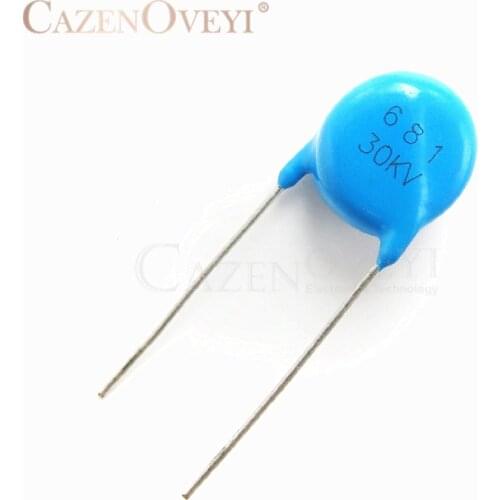 1pcs/lot High voltage ceramic chip ceramic capacitor 681K 30KV 680PF 30KV681 In Stock