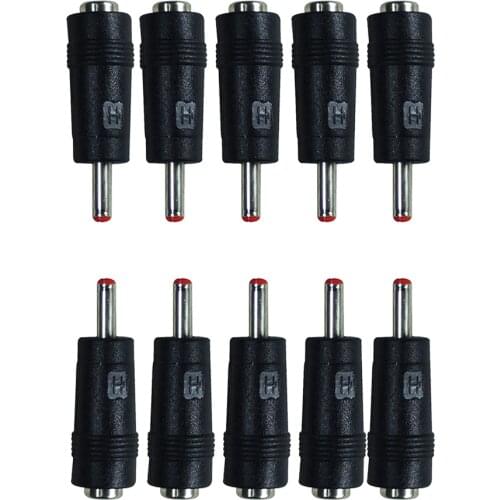 10pcs/lot Black Plastic Cover 3.5*1.35mm Male DC Power Plug Jack Connector for Cabinet led light