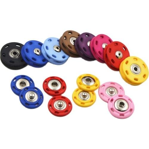 10pcs High Quality Invisible Snap Buttons Womens Fashion Nylon Buckle Six-hole Coat Button Snap Fastener DIY Hand Sewing Button