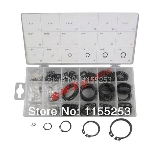 300pcs Snap ring opening/E card ring / circlip group sets/Split baffle/group set with a box pack
