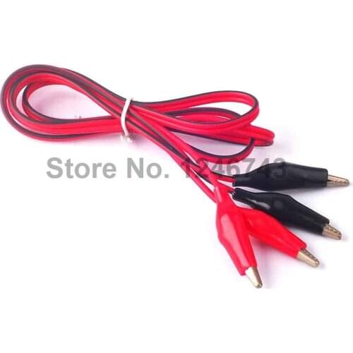 5Set Dual Crocodile Alligator Clips Wire Test Lead Red+Black