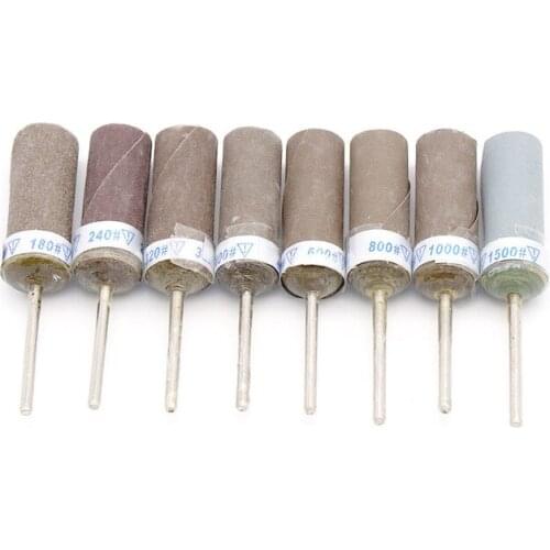 Jewellery making 5Pcs Grit 180 to 1000 Sand Paper Bar Sandpaper Rotary Cutter 2.35mm Rod Abrasive Grinding Head