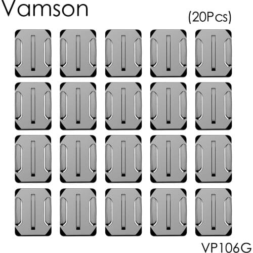 Vamson for Gopro Accessories 20pcs Curved Surface Mount For Gopro Hero 5 4 3+ for Xiaomi for Yi for SJ4000 for eken h9r VP106G