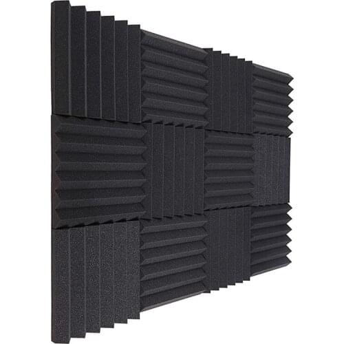 12 Pcs Acoustic Foam Board,Sound Insulation Foam Board,Wedge Acoustic Wall Panels Tiles Studio Foam,5X 30X 30 cm CNIM Hot