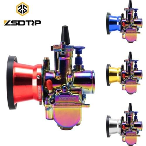 Alconstar- Colorful Carburetor +50mm Air Filter With Mesh Cleaner Intake Pipe Modified Scooter 75cc - 250cc Universal Motorcycle