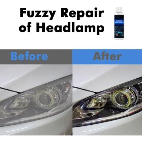 Car Headlight Care Scratch Remover Head Light Polishing Refurbishment Fluid Auto Repair Cleaning Agent Sponge 50ML/30ML/20ML