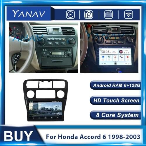 Android System Car Radio GPS Navigation Stereo Receiver For Honda Accord 6 1998-2003 Car HD Touch Screen Video Multimedia Player