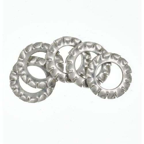 DIN6798A M2.5 M3 M4 M5 M6 M8 M10 M12 M14 M16 M18 M20 304 Stainless Steel Washers External Toothed Gasket Serrated Lock Washer